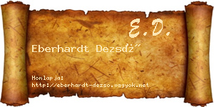Eberhardt Dezső névjegykártya
