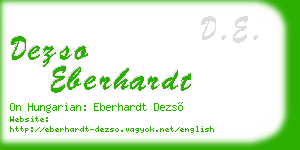 dezso eberhardt business card